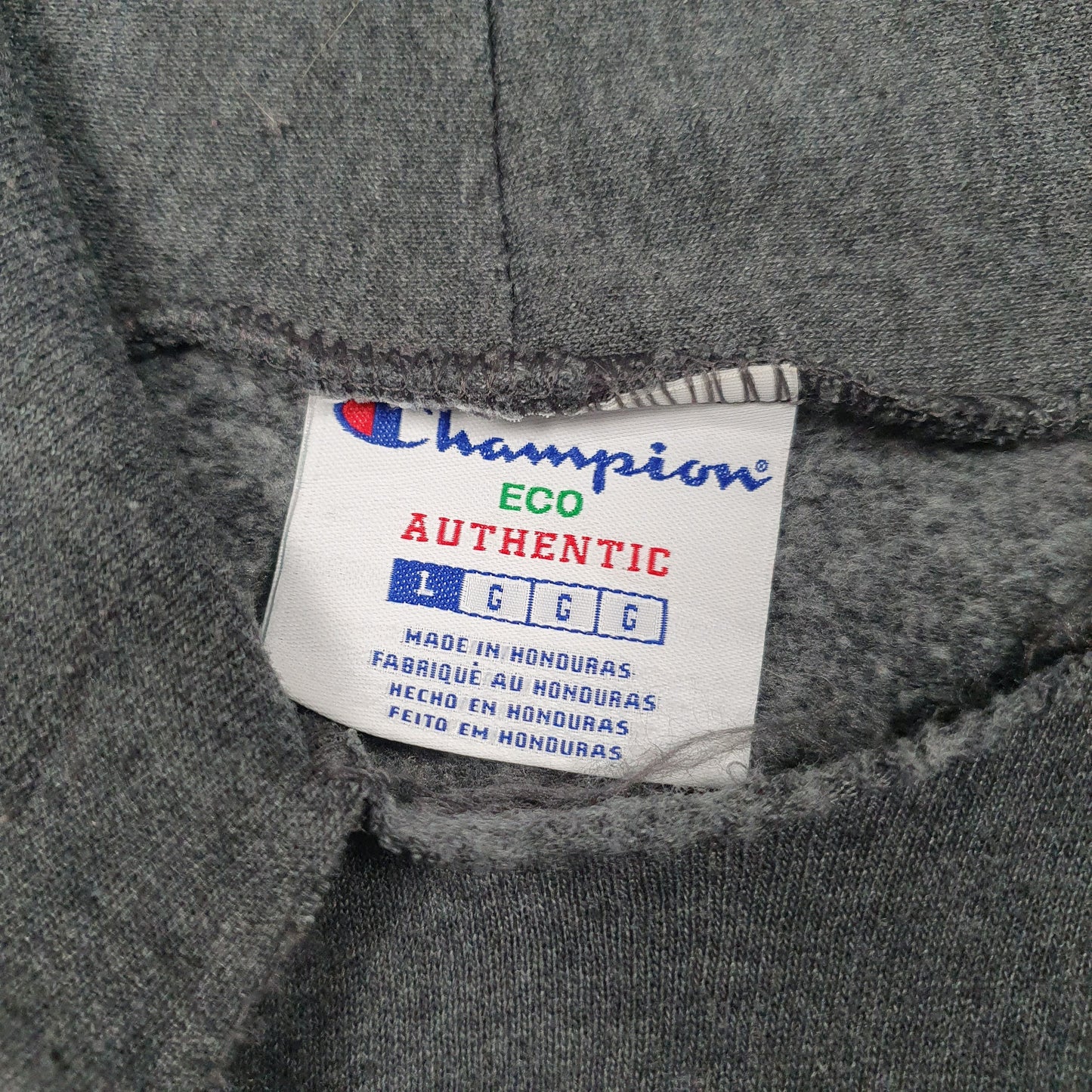 Mens Grey Champion NYC Hoodie Jumper