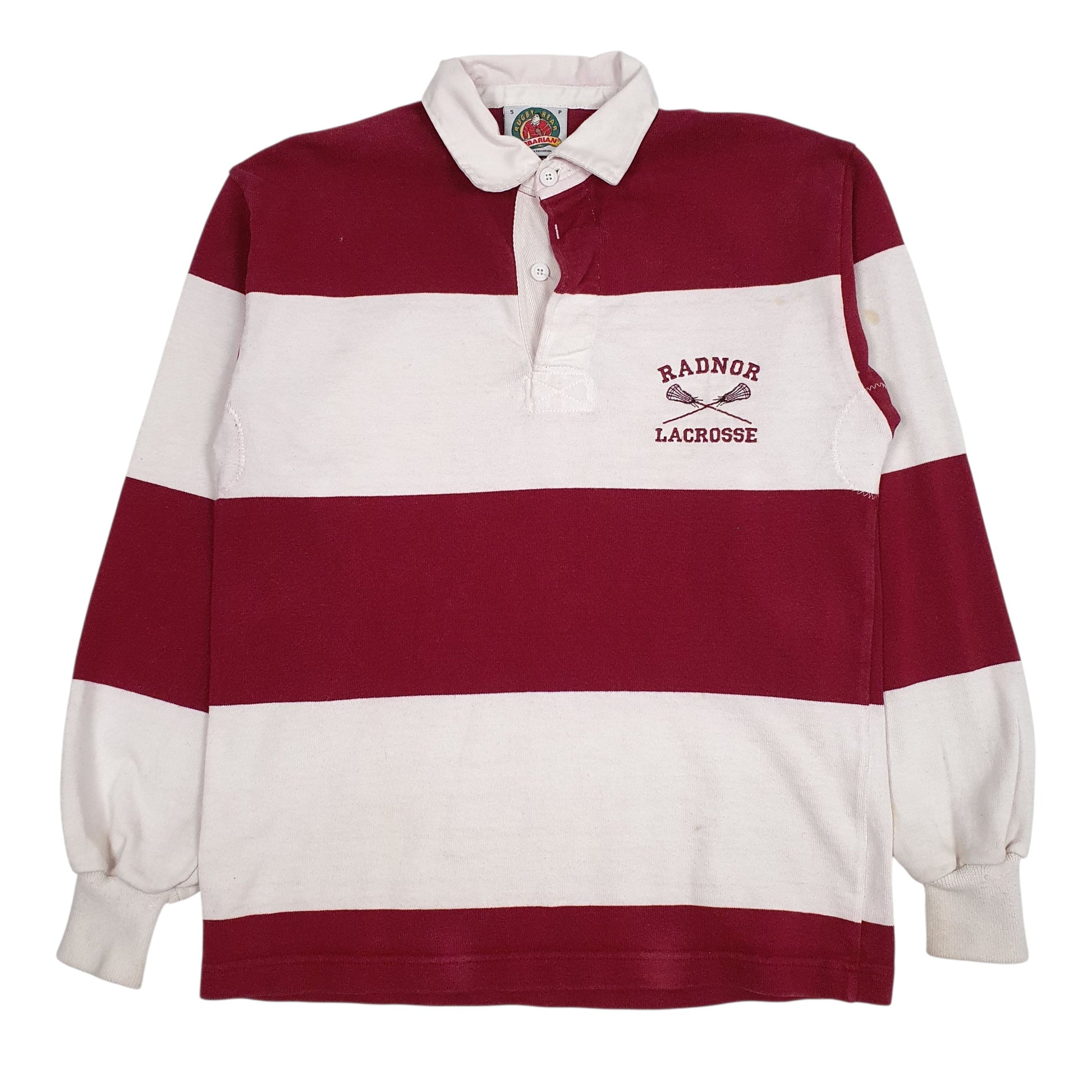 Mens Burgundy Barbarian  Long Sleeve Polo Shirt