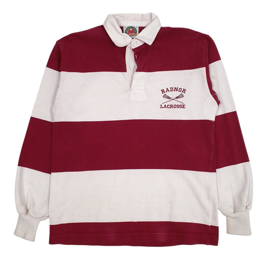 Mens Burgundy Barbarian  Long Sleeve Polo Shirt