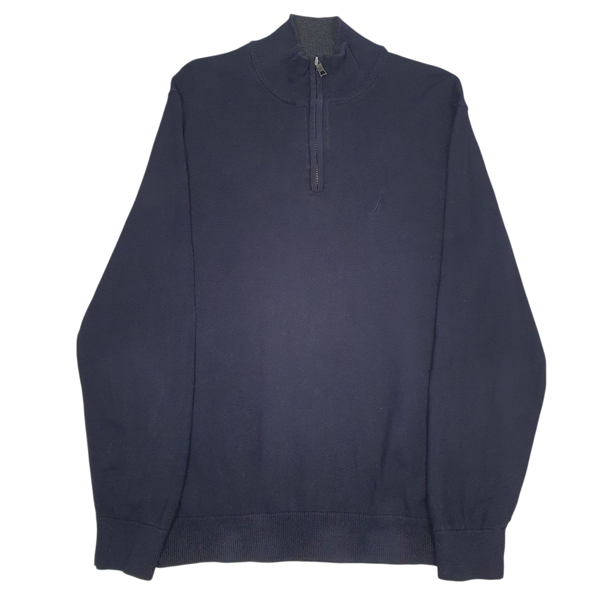 Mens Navy Nautica  Quarter Zip Jumper