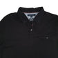 Mens Black Tommy Hilfiger  Crewneck Polo Shirt