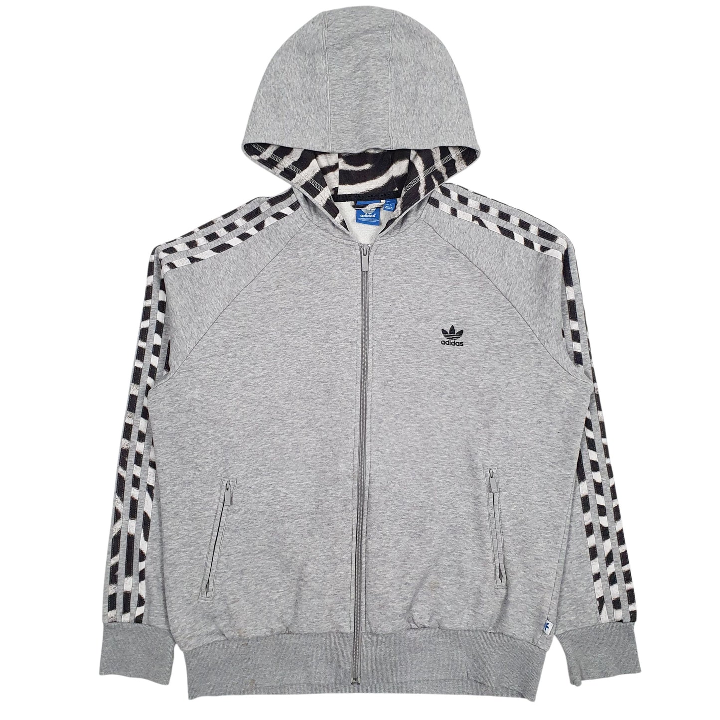Womens Grey Adidad  Full Zip Jumper