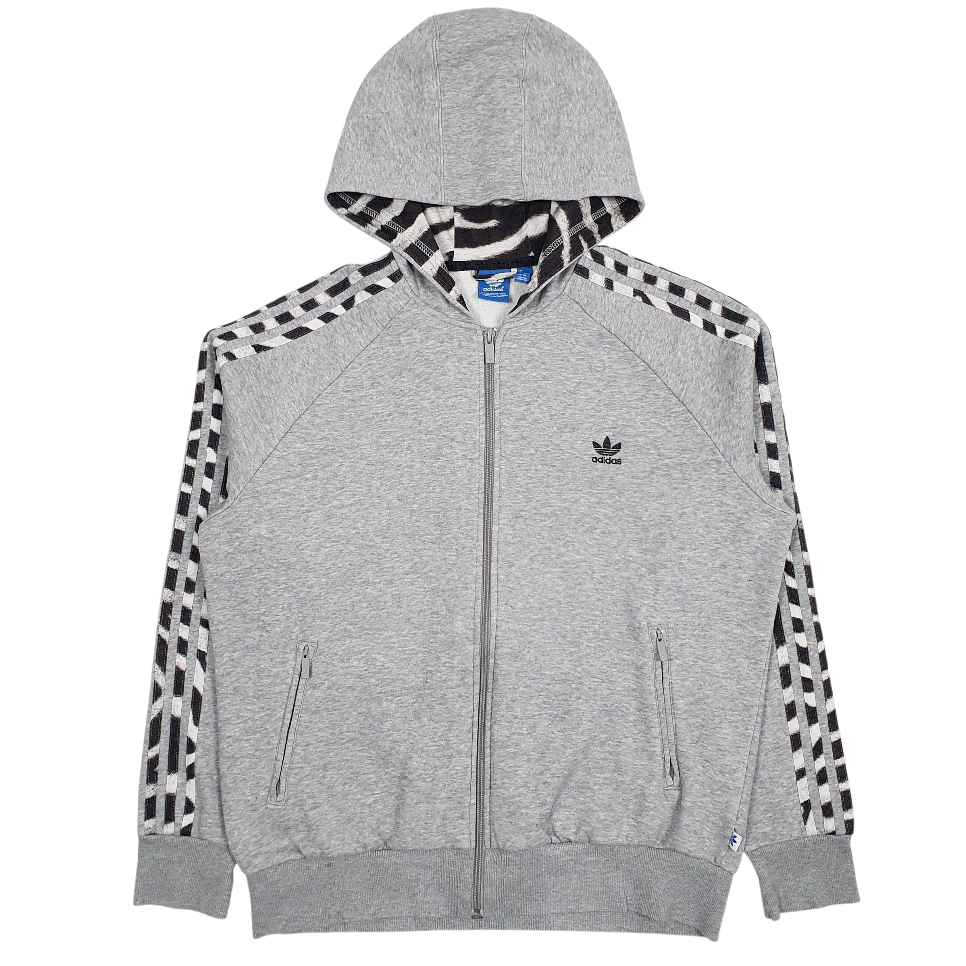 Womens Grey Adidad  Full Zip Jumper