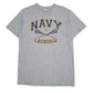 Mens Grey Delta Navy Lacrosse Short Sleeve T Shirt