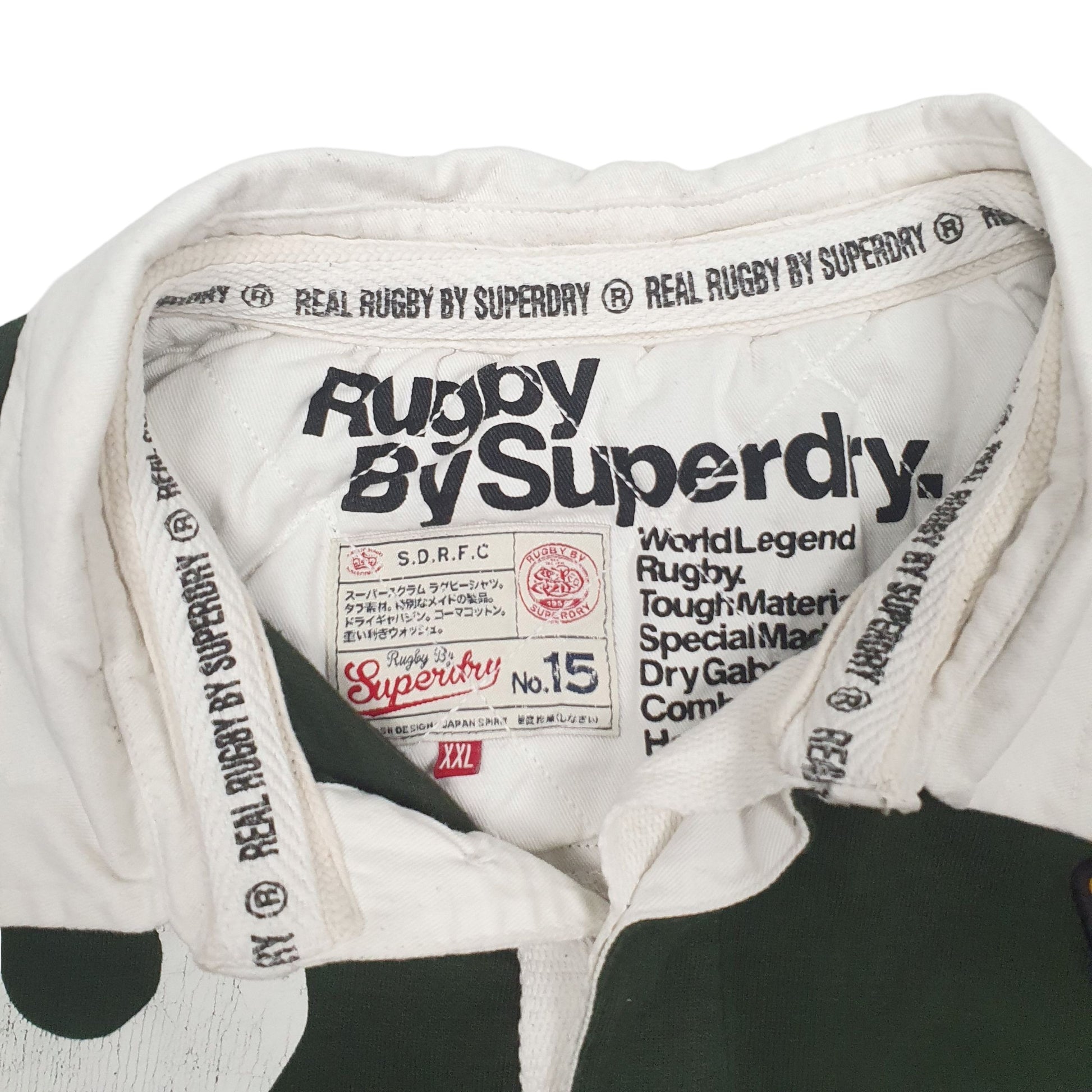 Mens Green Superdry Rugby  Polo Shirt