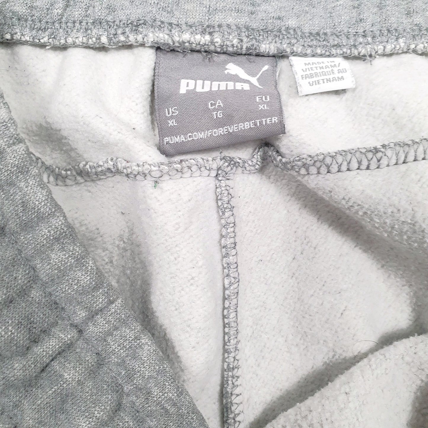 Mens Grey Puma Elasticated Waist  Trousers