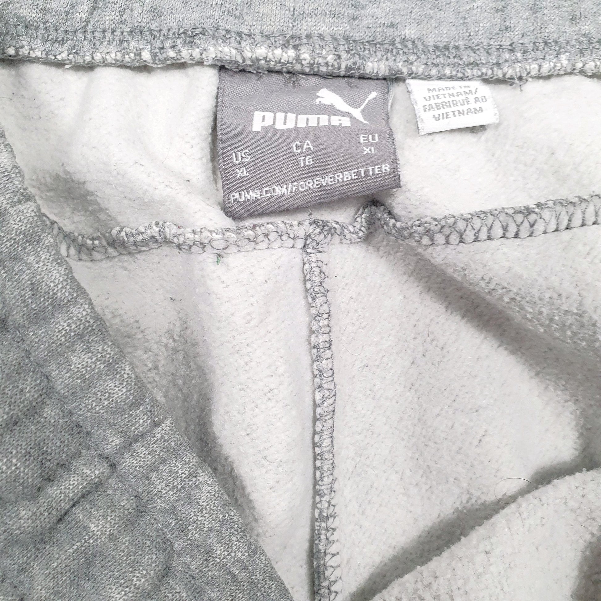 Mens Grey Puma Elasticated Waist  Trousers