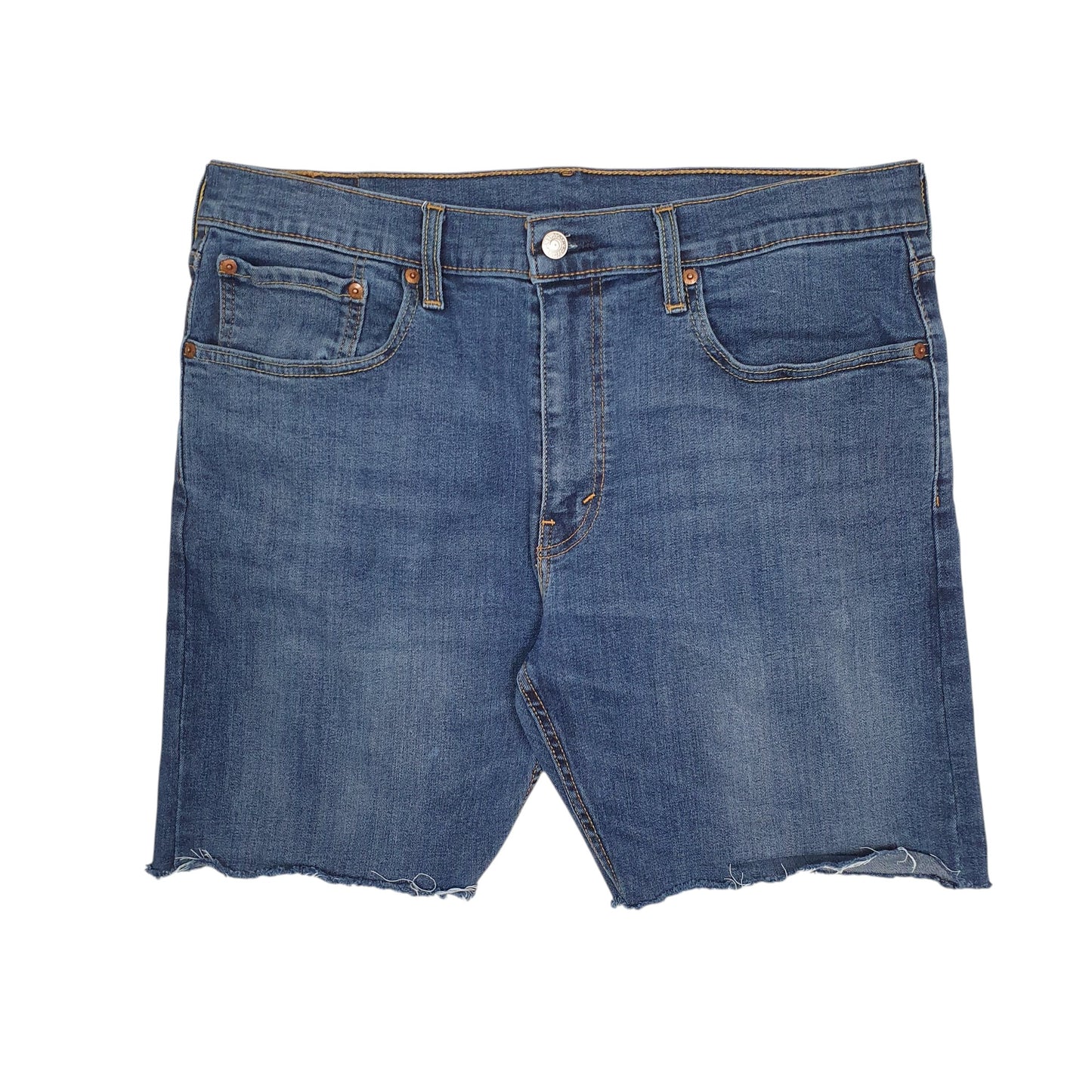 Mens Blue Levis 502 Cut Off Denim Shorts