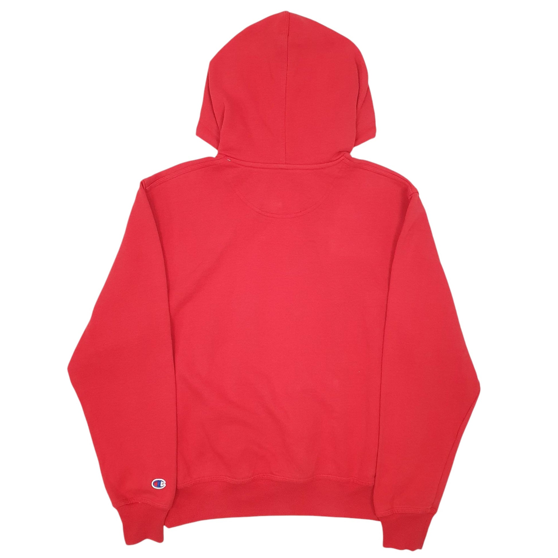 Mens Red Champion Spellout Hoodie Jumper