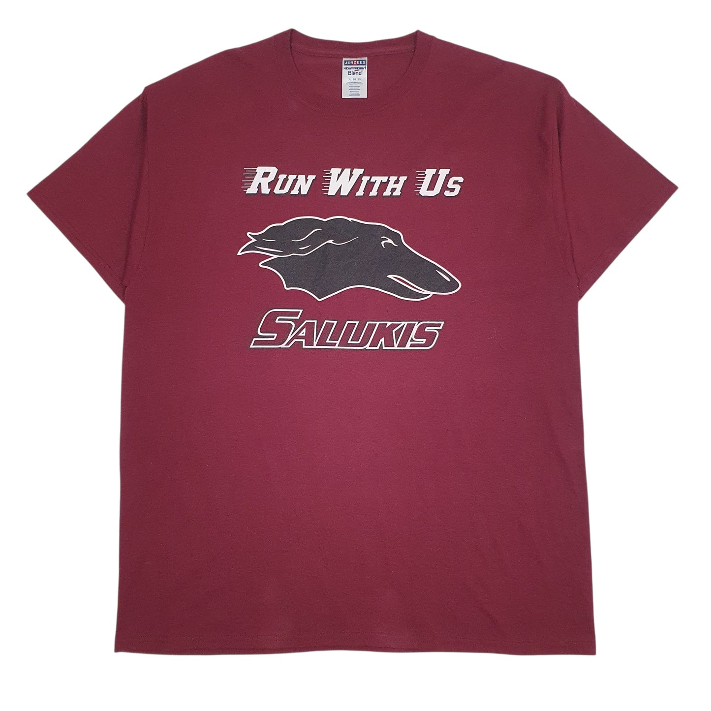 Mens Burgundy Jerzees Southern Illinois Salukis Short Sleeve T Shirt