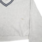 Womens Grey Champion Reverse Weave Croptop V Neck Jumper