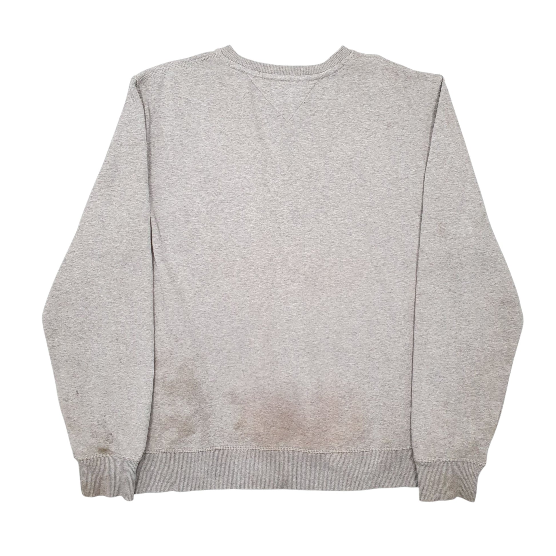 Mens Grey Tommy Hilfiger Spellout Crewneck Jumper