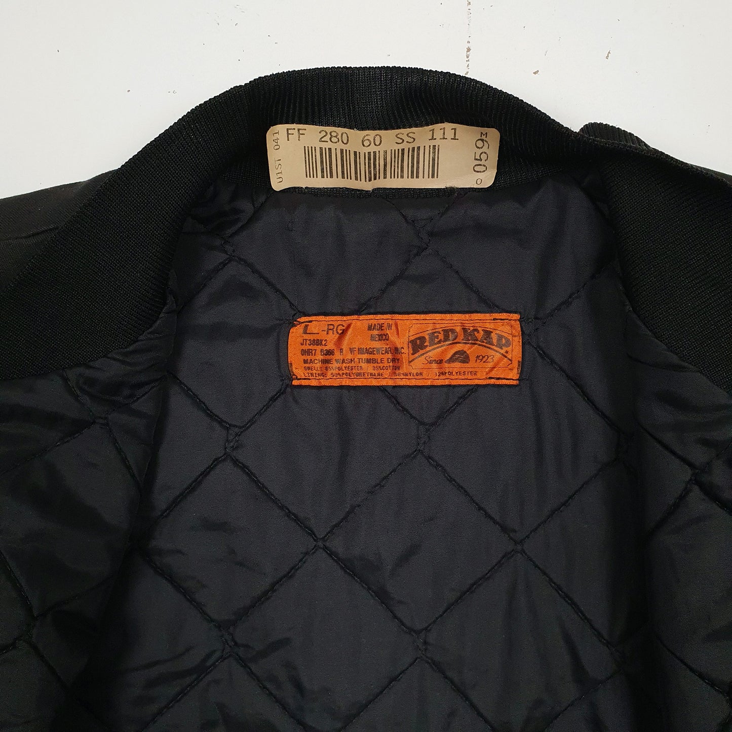 Mens Black Red Kap Workwear  Coat