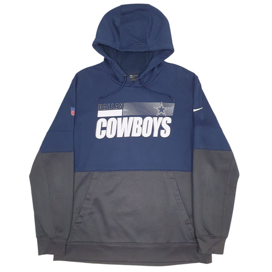Mens Navy Nike Dri-Fit NFL Dallas Cowboys Hoodie Jumper