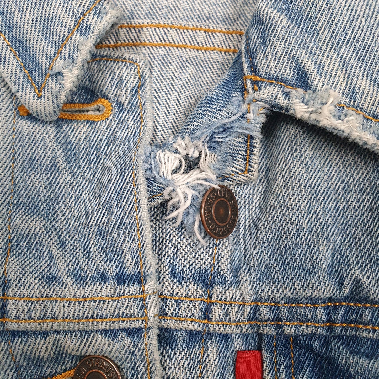 Womens Blue Levis Type 3 Trucker  Coat