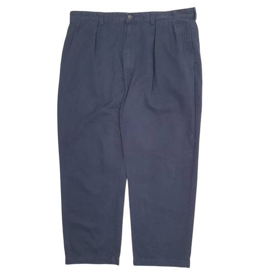 Mens Navy Polo Ralph Lauren Vintage 90s Pleated Chino Trousers