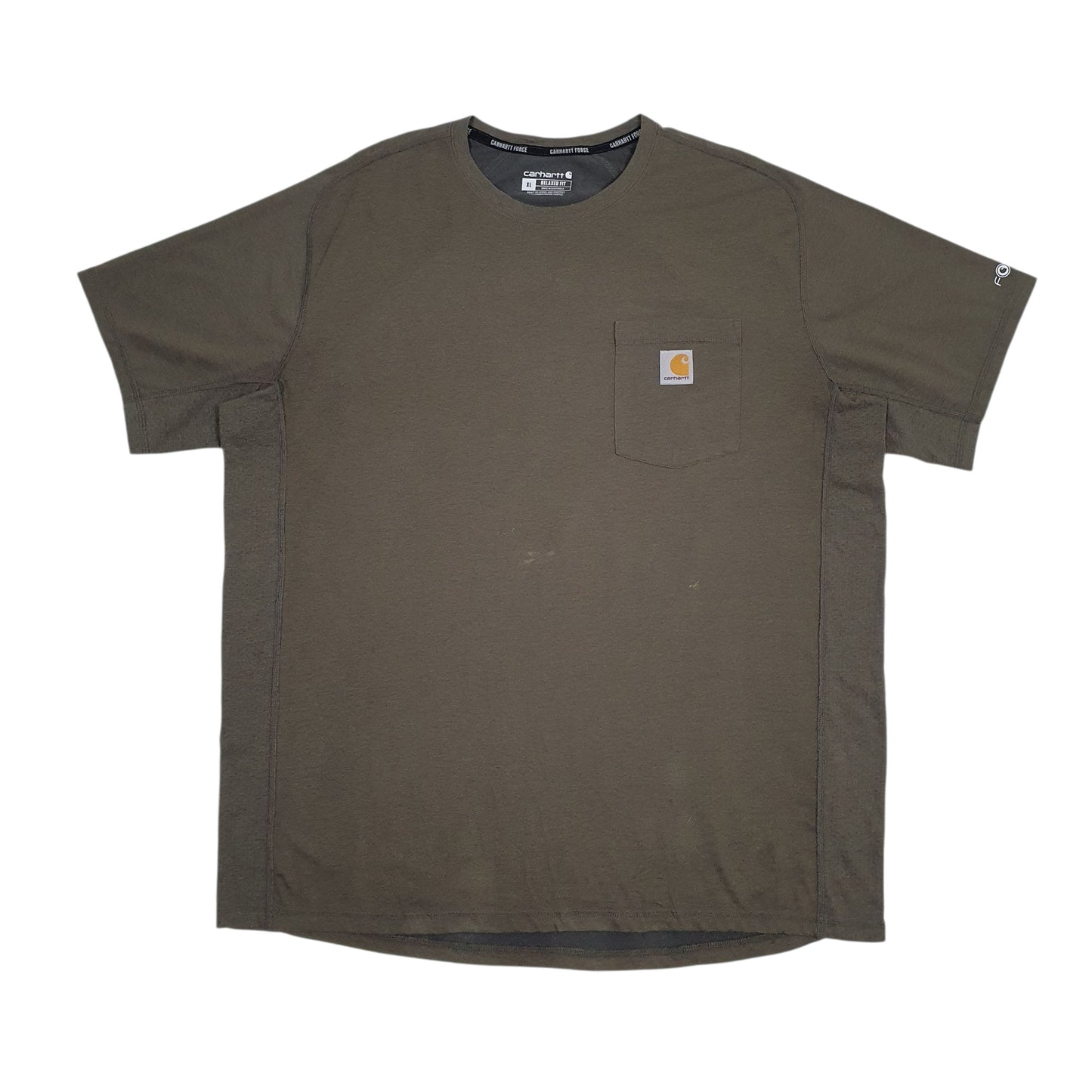 Mens Green Carhartt TK4616-M Short Sleeve T Shirt
