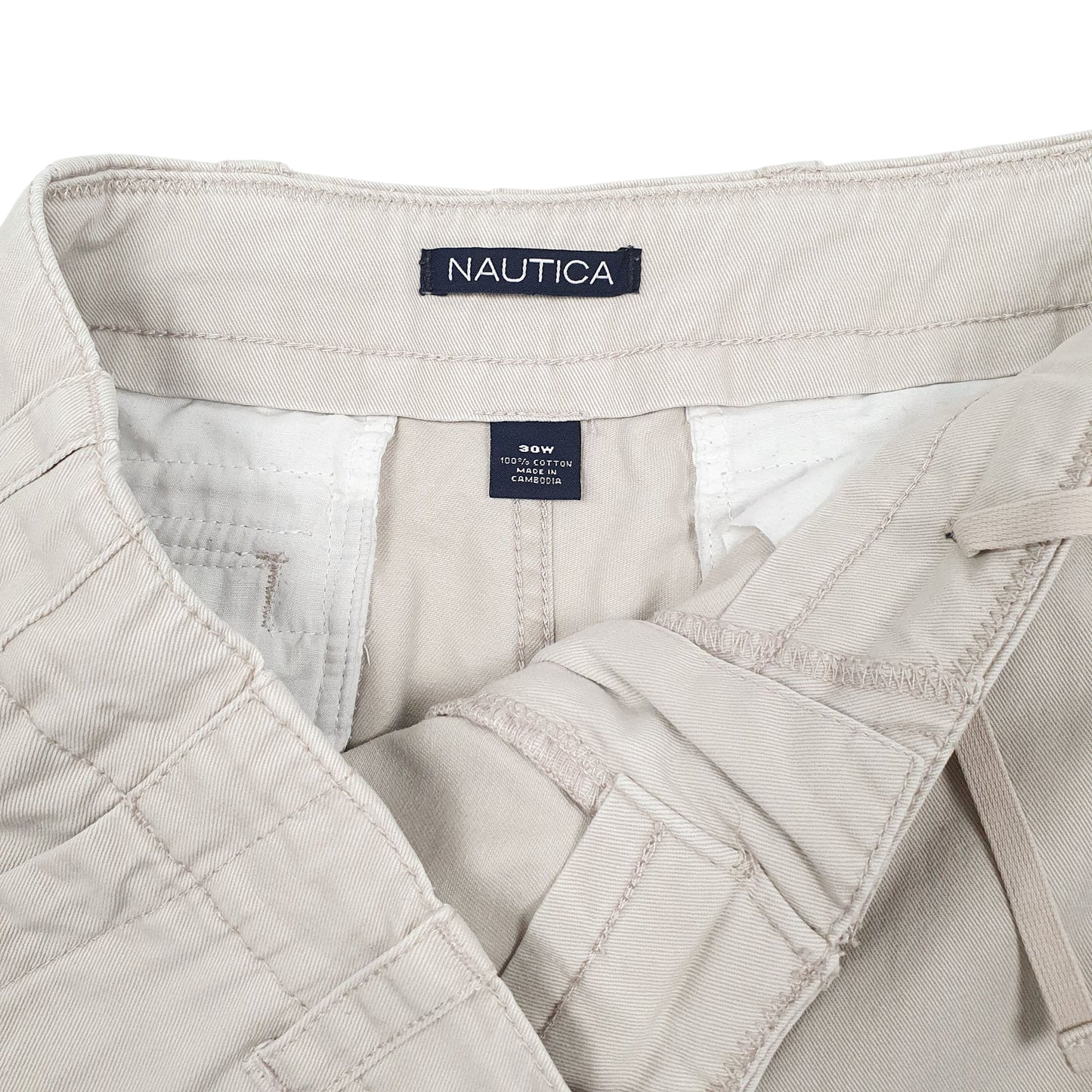 Mens Cream Nautica  Hoodie Shorts
