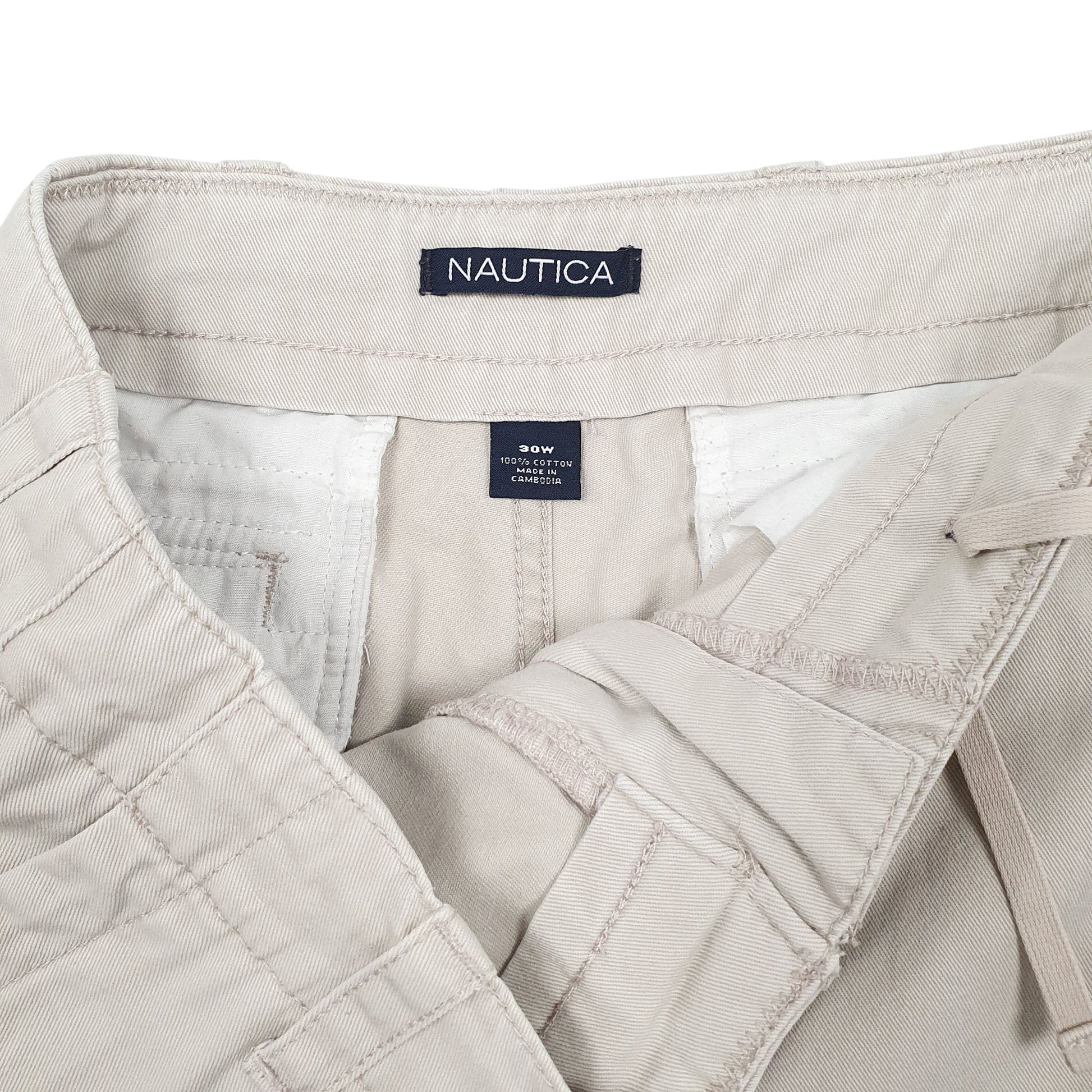 Mens Cream Nautica  Hoodie Shorts
