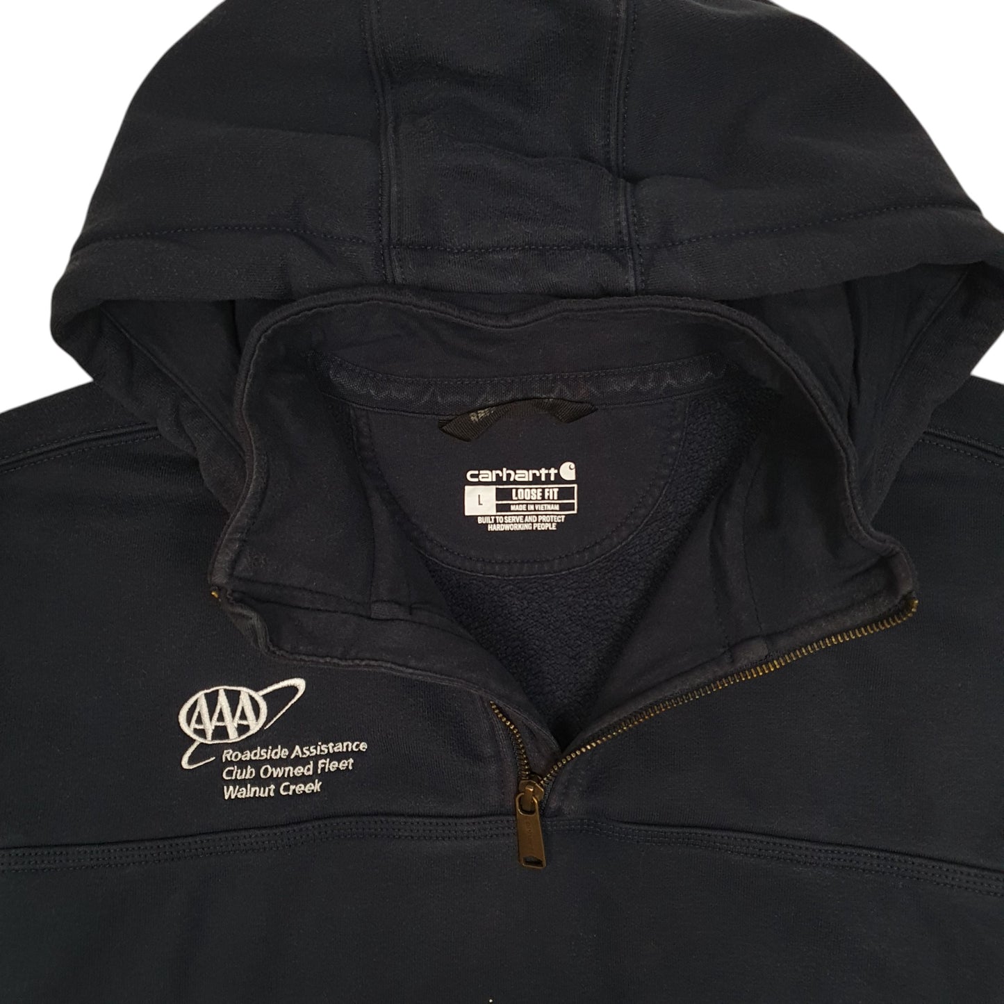 Mens Navy Carhartt Quarter Zip Full Zip Jumper