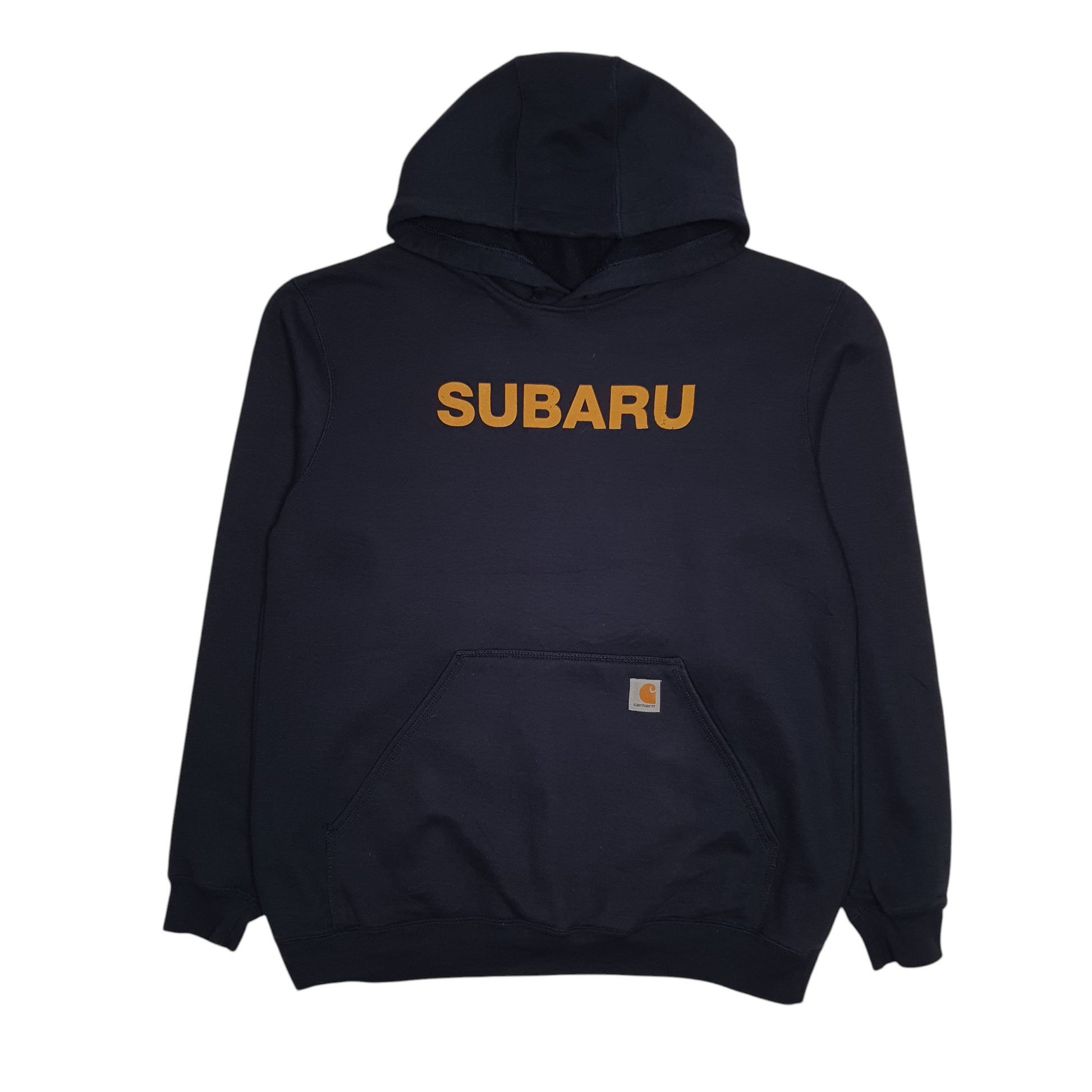 Mens Navy Carhartt Subaru Hoodie Jumper