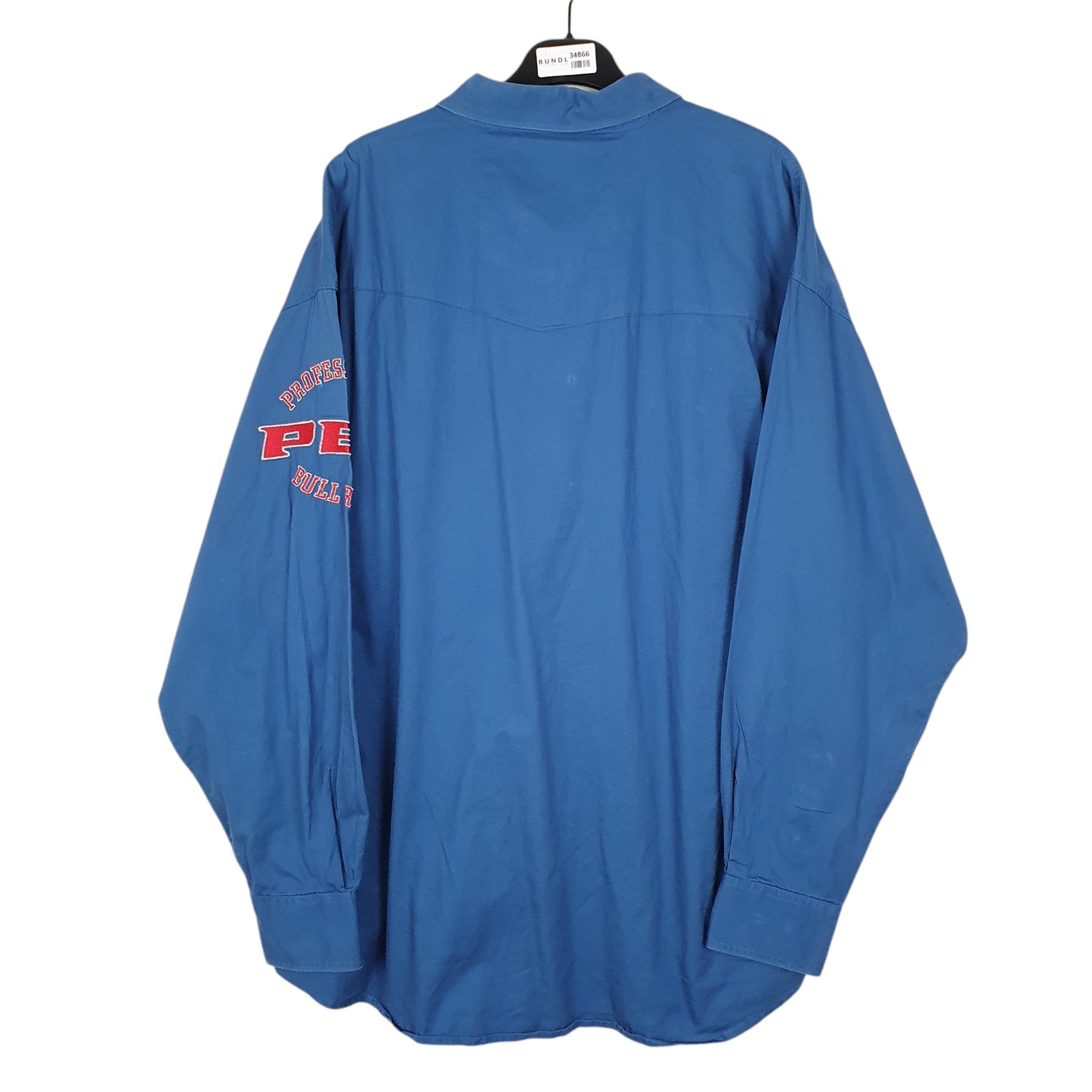 Mens Blue Wrangler PBR Bull Riders Rodeo  Shirt