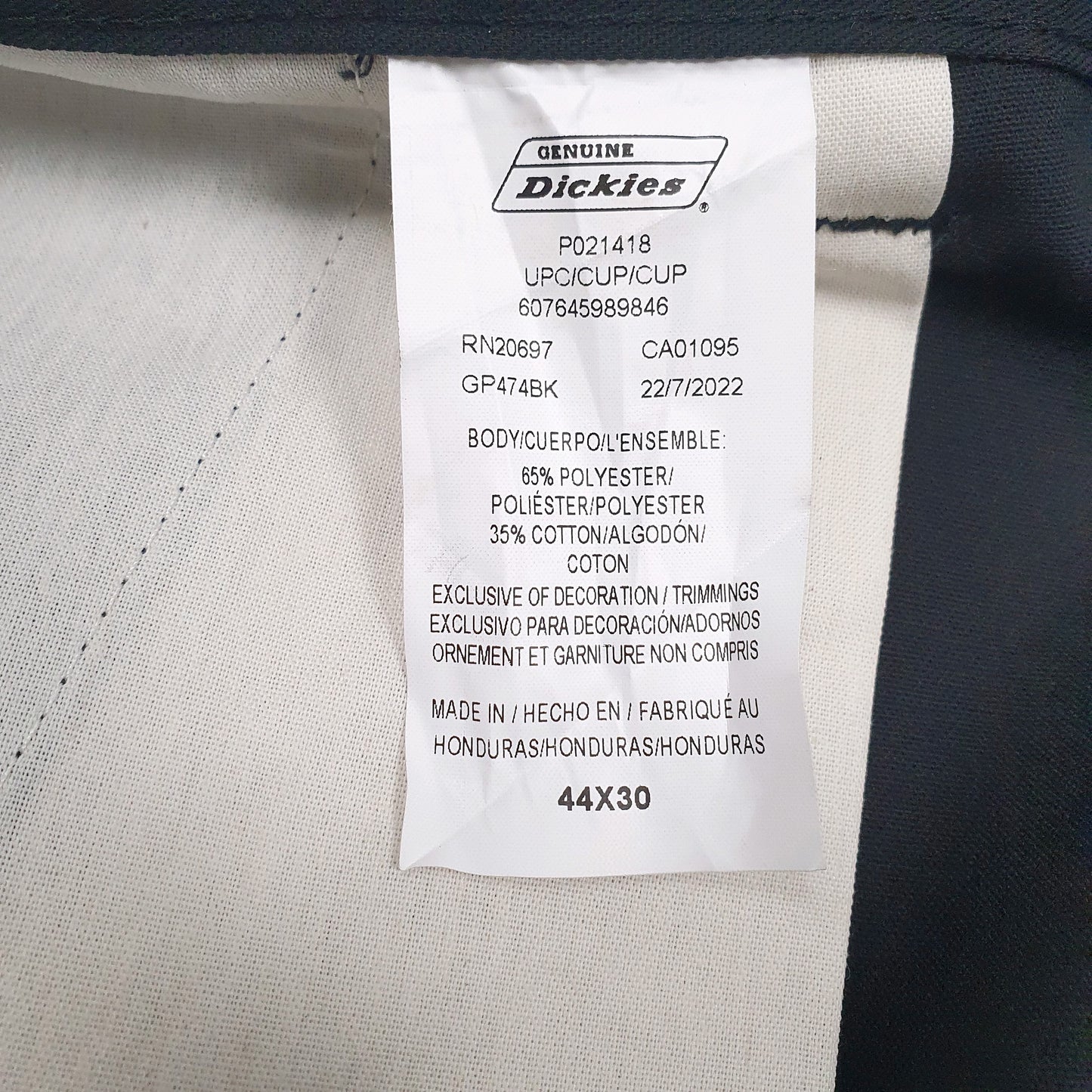 Mens Black Dickies   Trousers