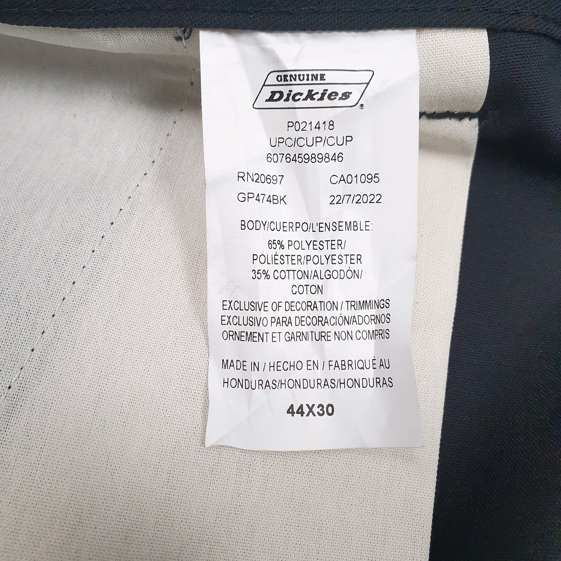 Mens Black Dickies   Trousers