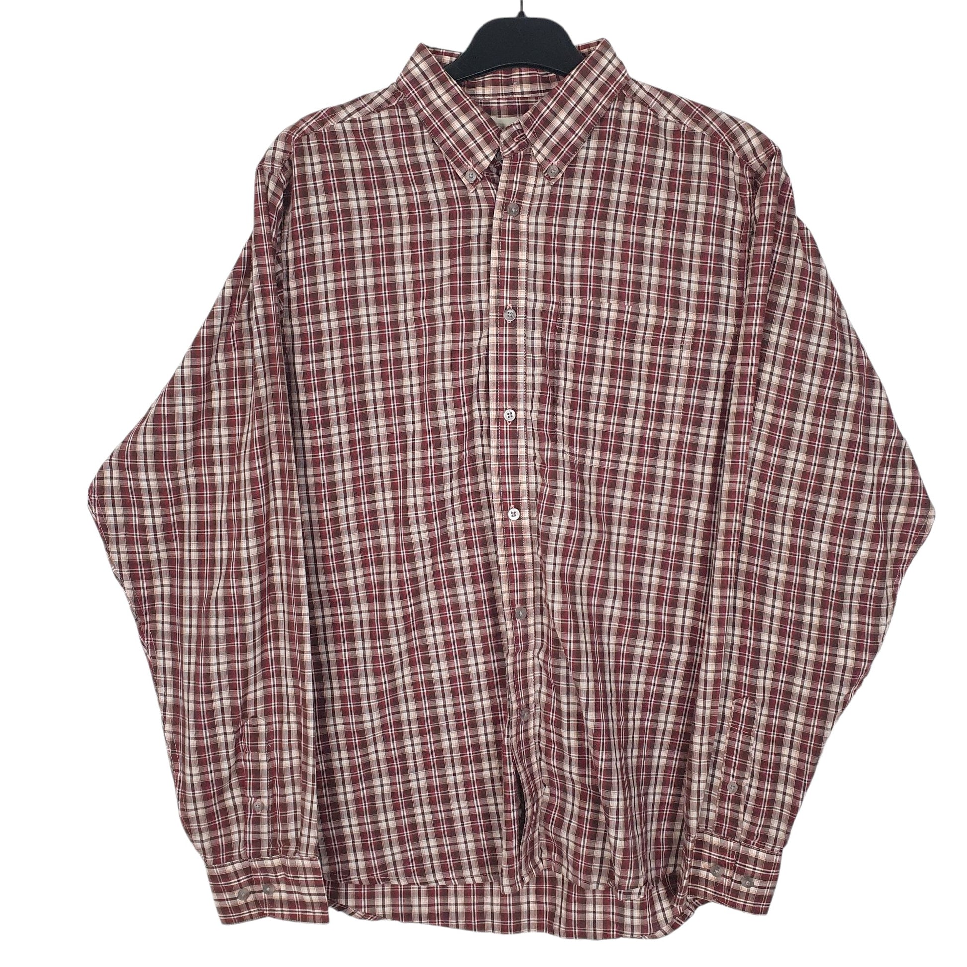 Mens Red Wrangler Riata Long Sleeve Shirt