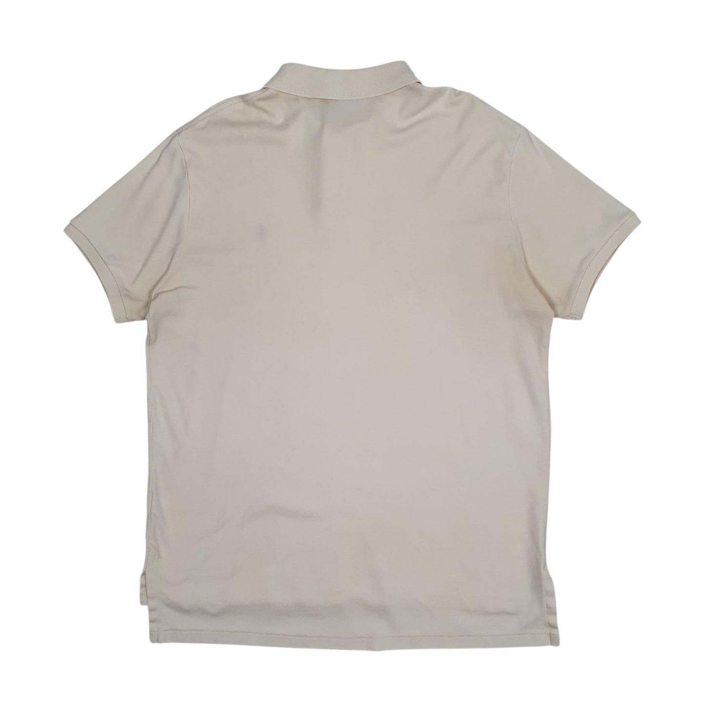 Mens Cream Polo Ralph Lauren Custom Fit  Polo Shirt