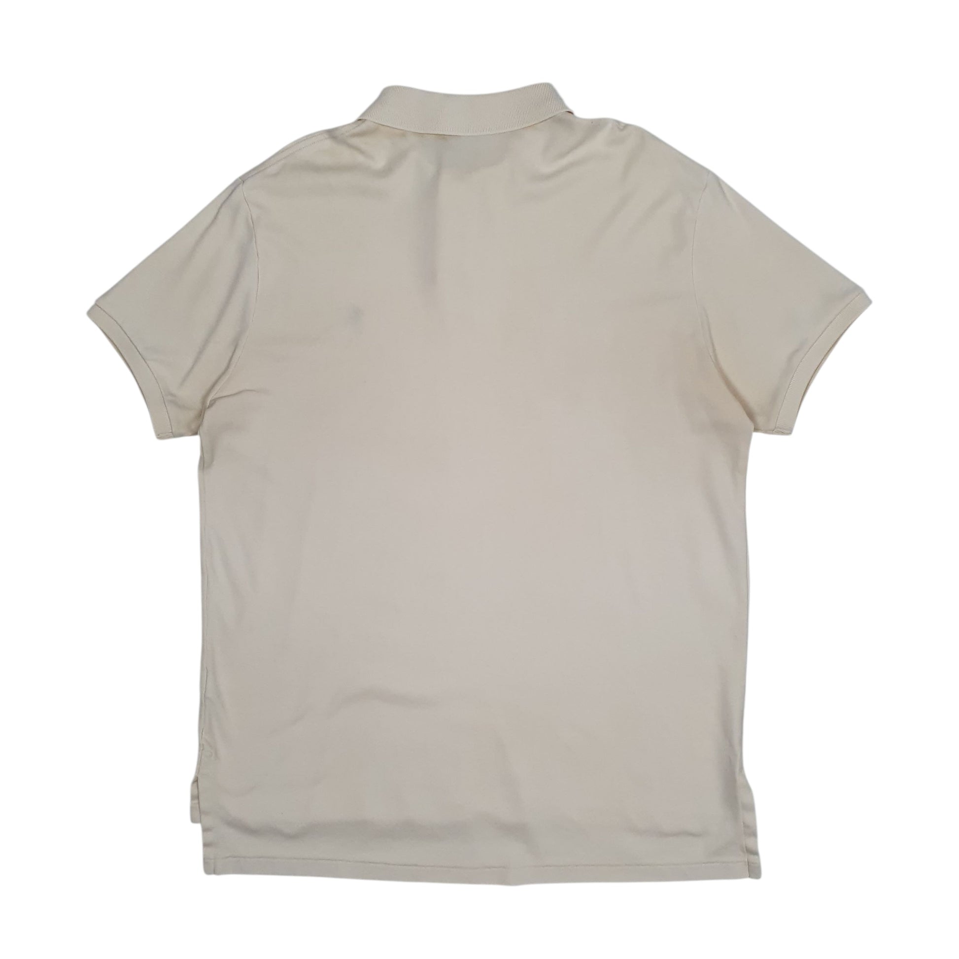 Mens Cream Polo Ralph Lauren Custom Fit  Polo Shirt