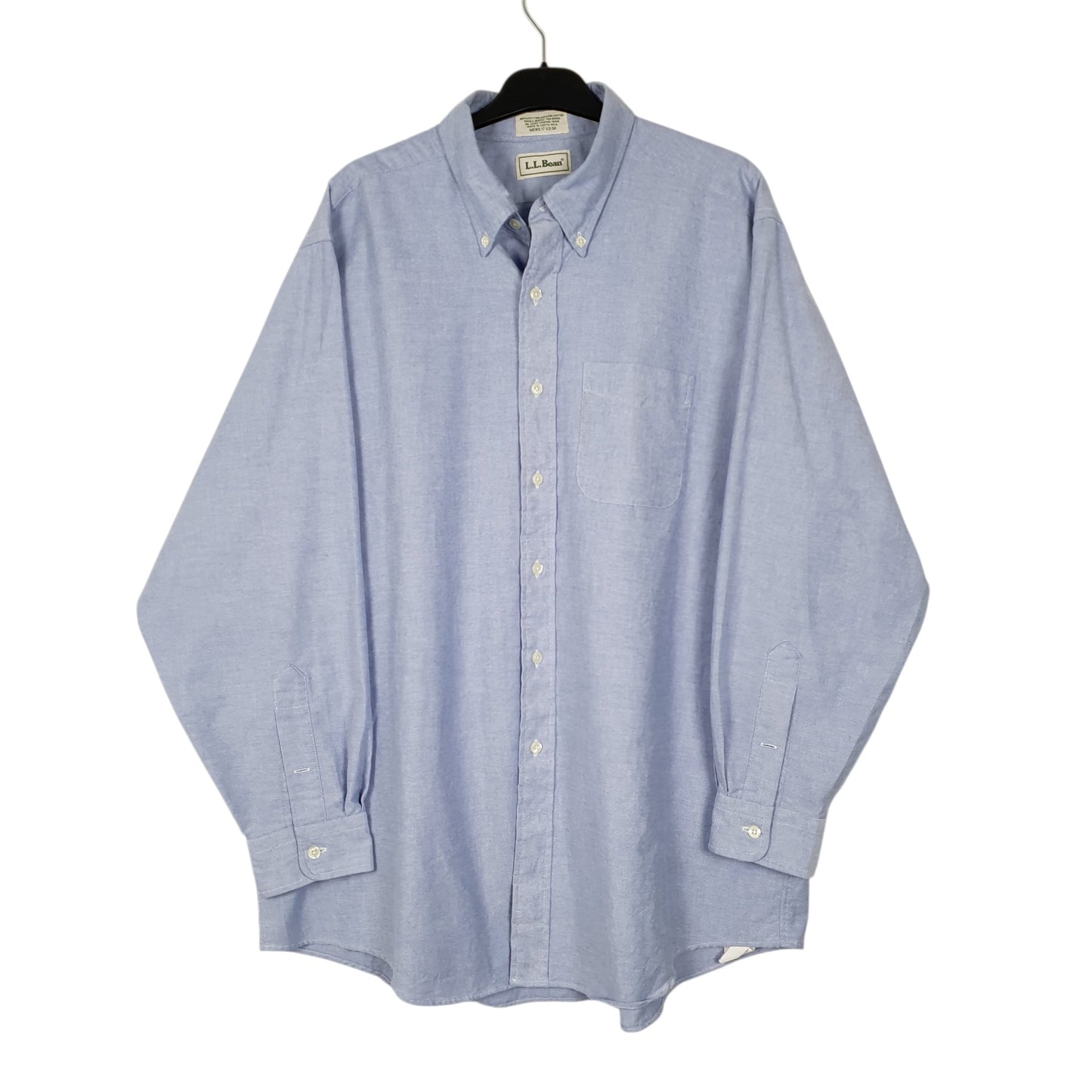 Mens Blue L.L.Bean Vintage 90s Long Sleeve Shirt