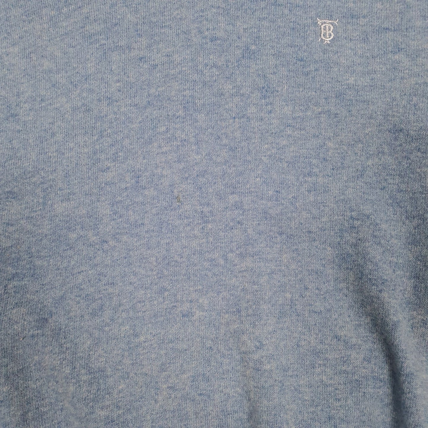 Mens Blue Burberry  V Neck Jumper