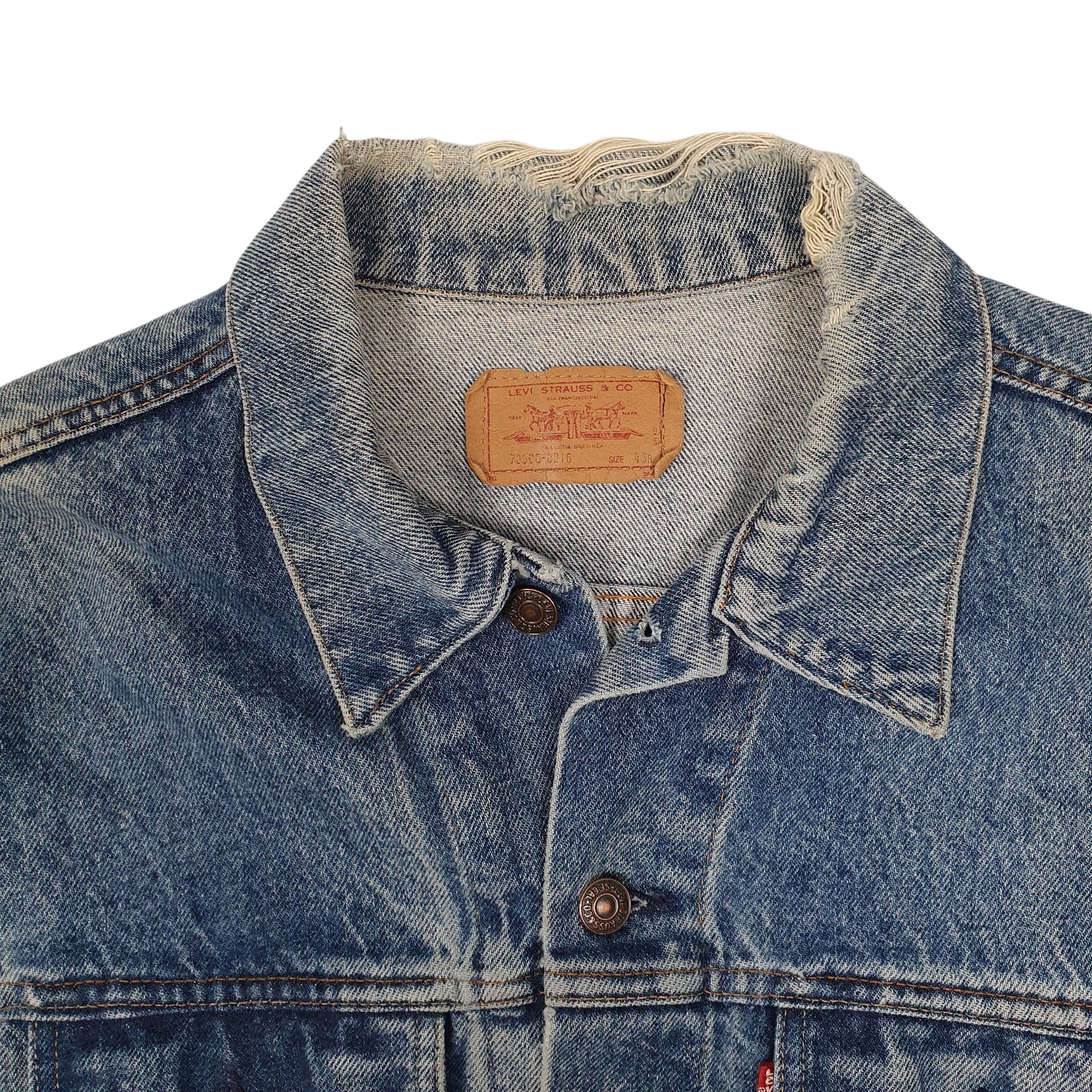 Mens Blue Levis Vintage 1980s Type 3 Trucker  Coat
