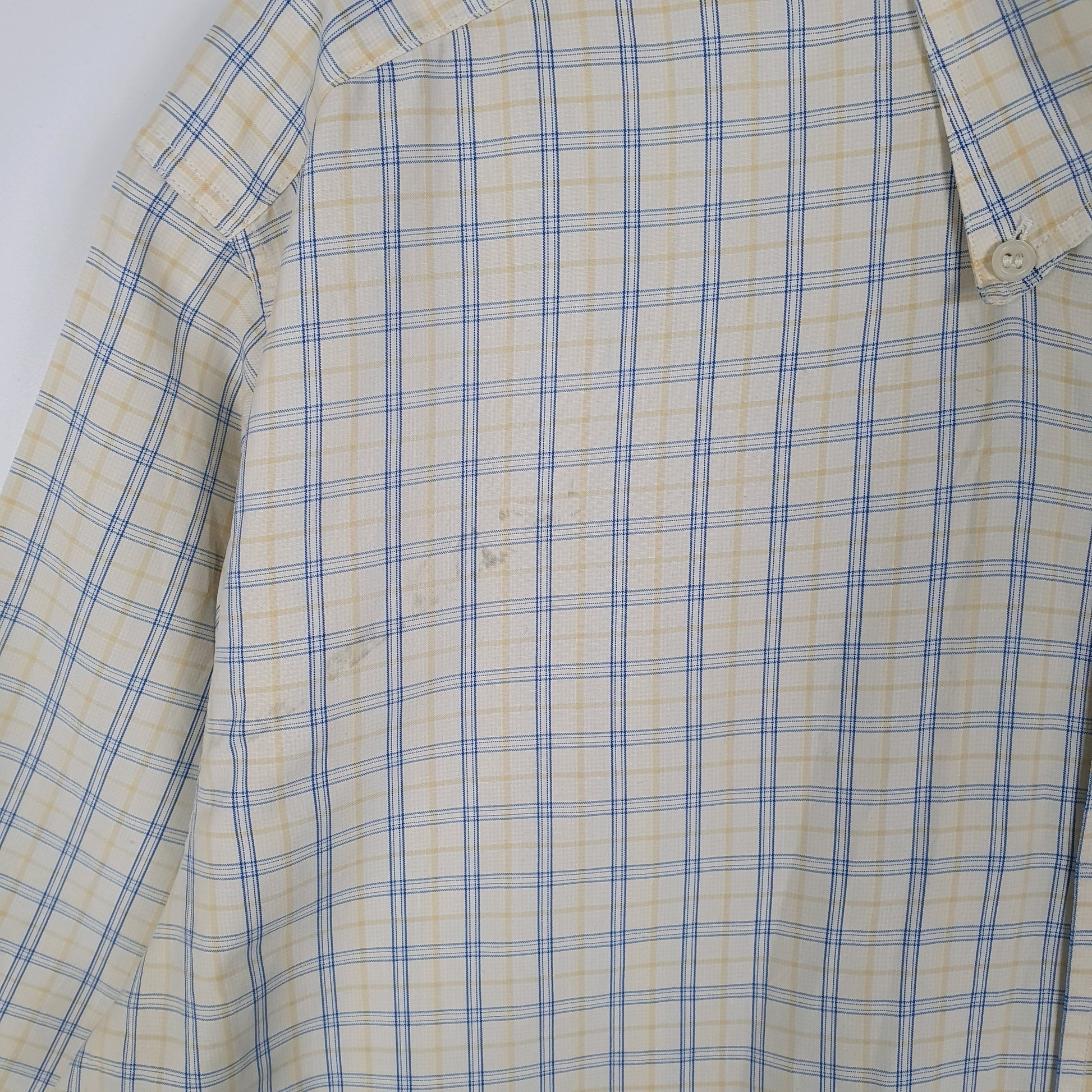 Mens Yellow Burberry Vintage 90s  Shirt