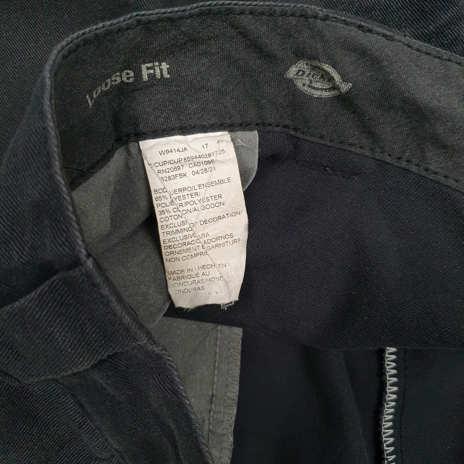 Mens Black Dickies   Trousers