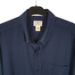 Mens Navy L.L.Bean Thick Houndstooth  Shirt