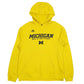Mens Yellow Adidas Climawarm Michigan Hoodie Jumper