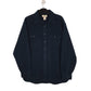 Mens Navy L.L.Bean Thick Chamois Long Sleeve Shirt