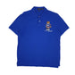 Mens Blue Polo Ralph Lauren Several small faint stains around collar and buttons. Fading to sides of collar. Small black marks on back of left sleeve. Short Sleeve Polo Shirt