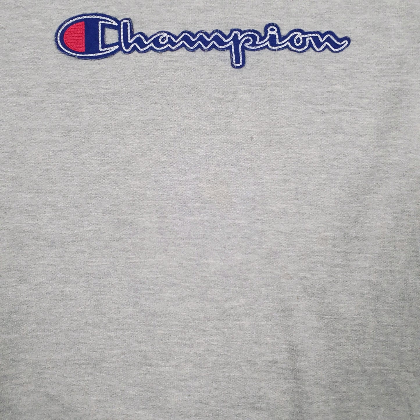 Mens Grey Champion Spellout Crewneck Jumper