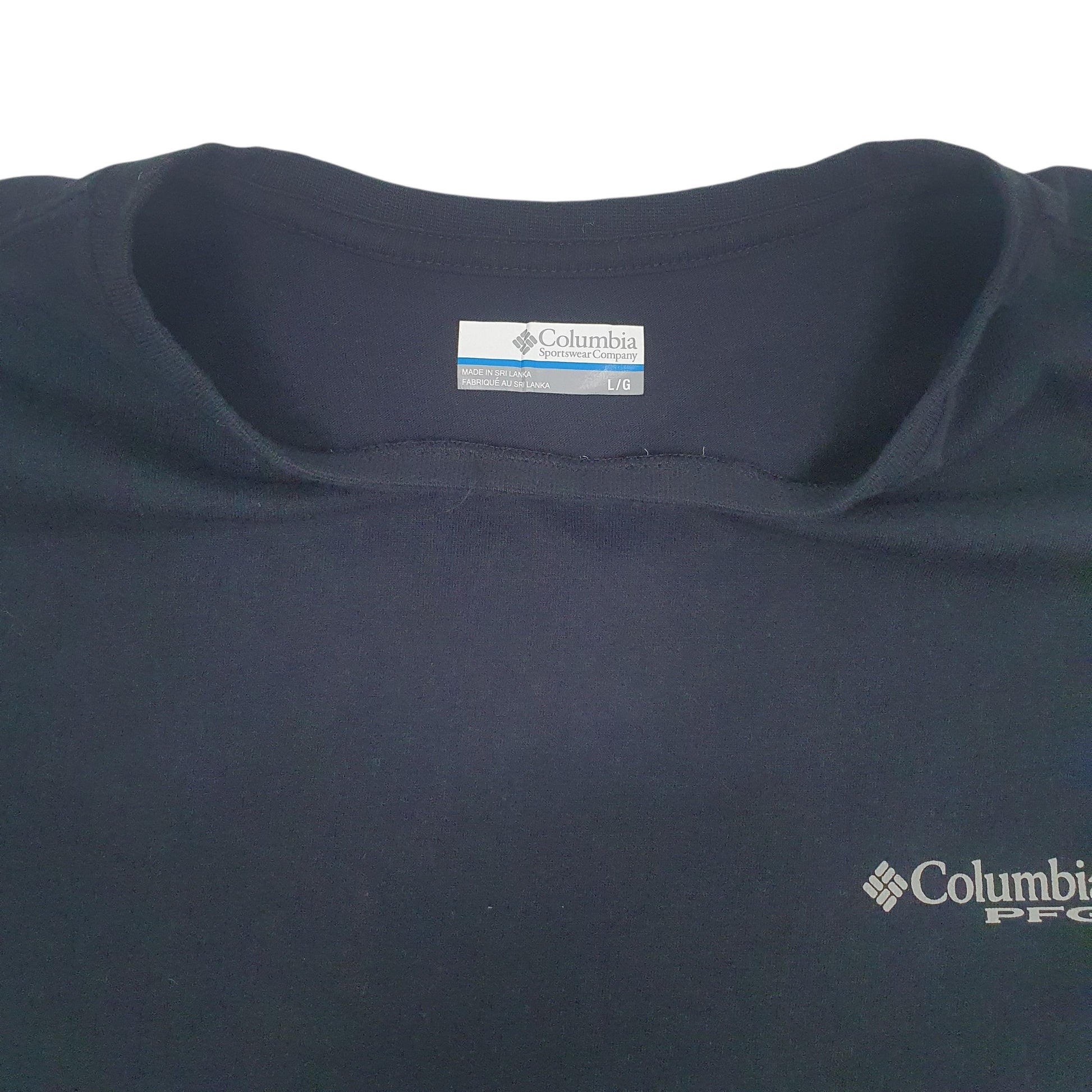 Mens Black Columbia Sportswear Company PFG Crewneck T Shirt