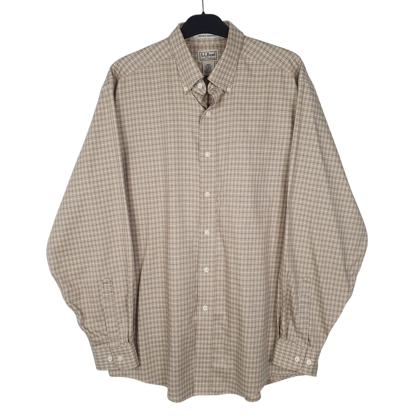 Mens Beige L.L.Bean  Long Sleeve Shirt