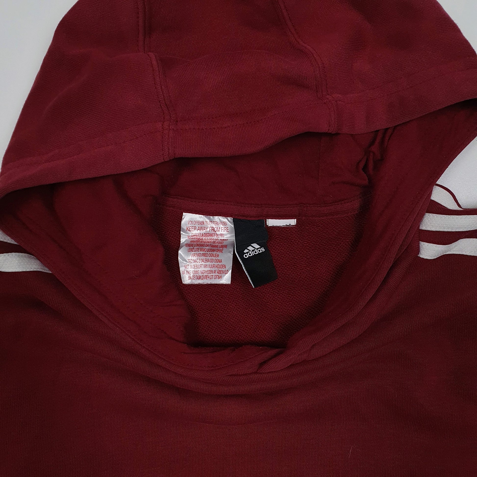 Womens Burgundy Adidas  Hoodie Jumper