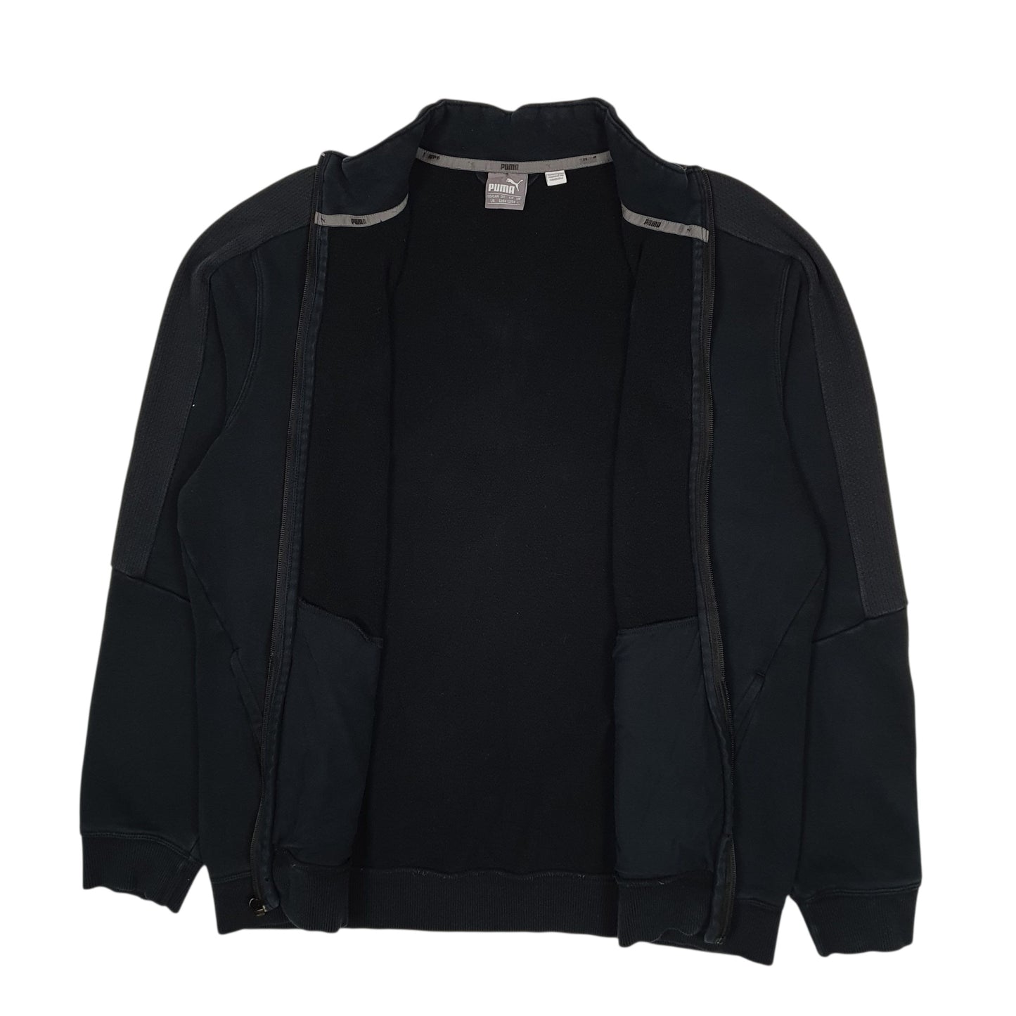 Mens Black Puma  Full Zip Jumper