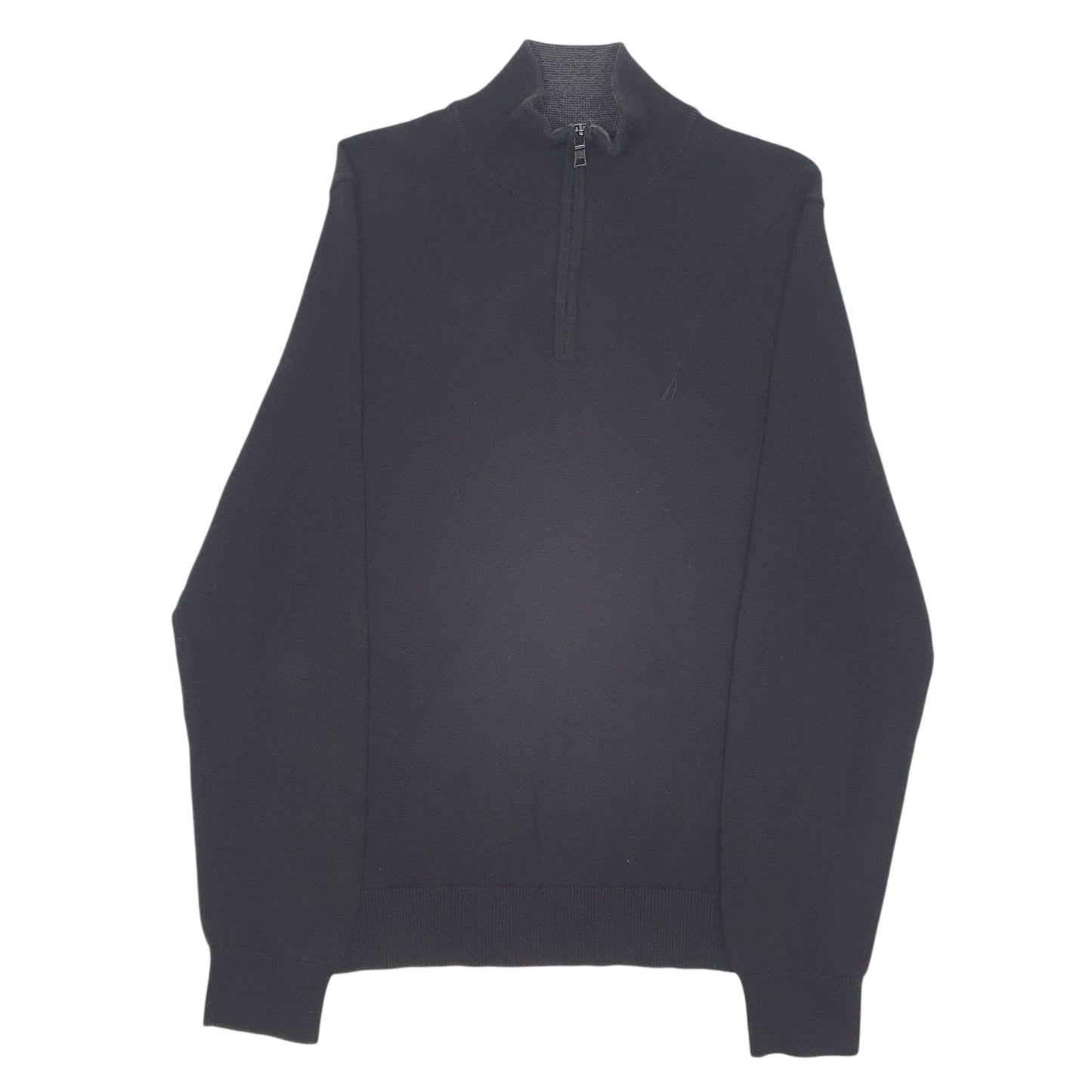 Mens Black Nautica  Quarter Zip Jumper