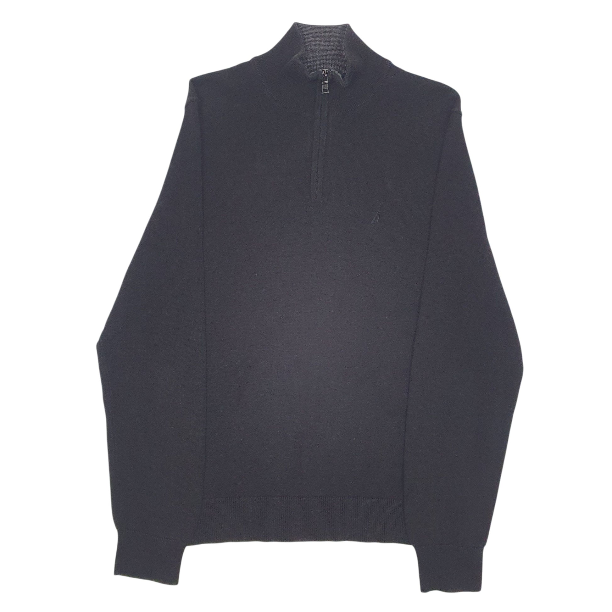 Mens Black Nautica  Quarter Zip Jumper