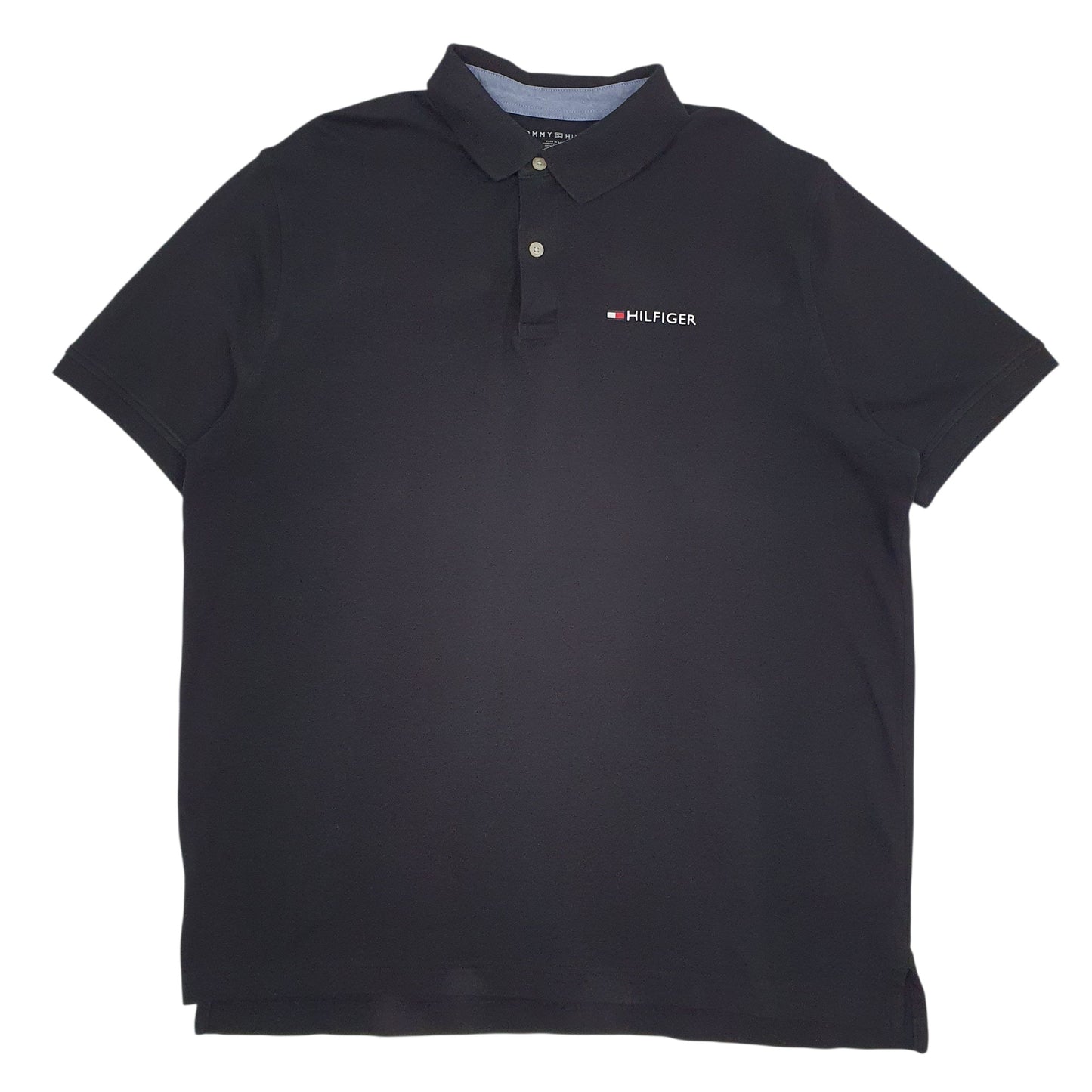 Mens Black Tommy Hilfiger  Short Sleeve Polo Shirt