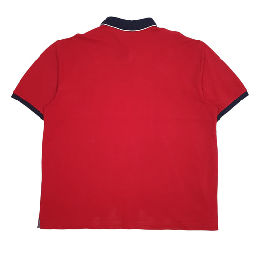 Mens Red Tommy Hilfiger  Crewneck Polo Shirt