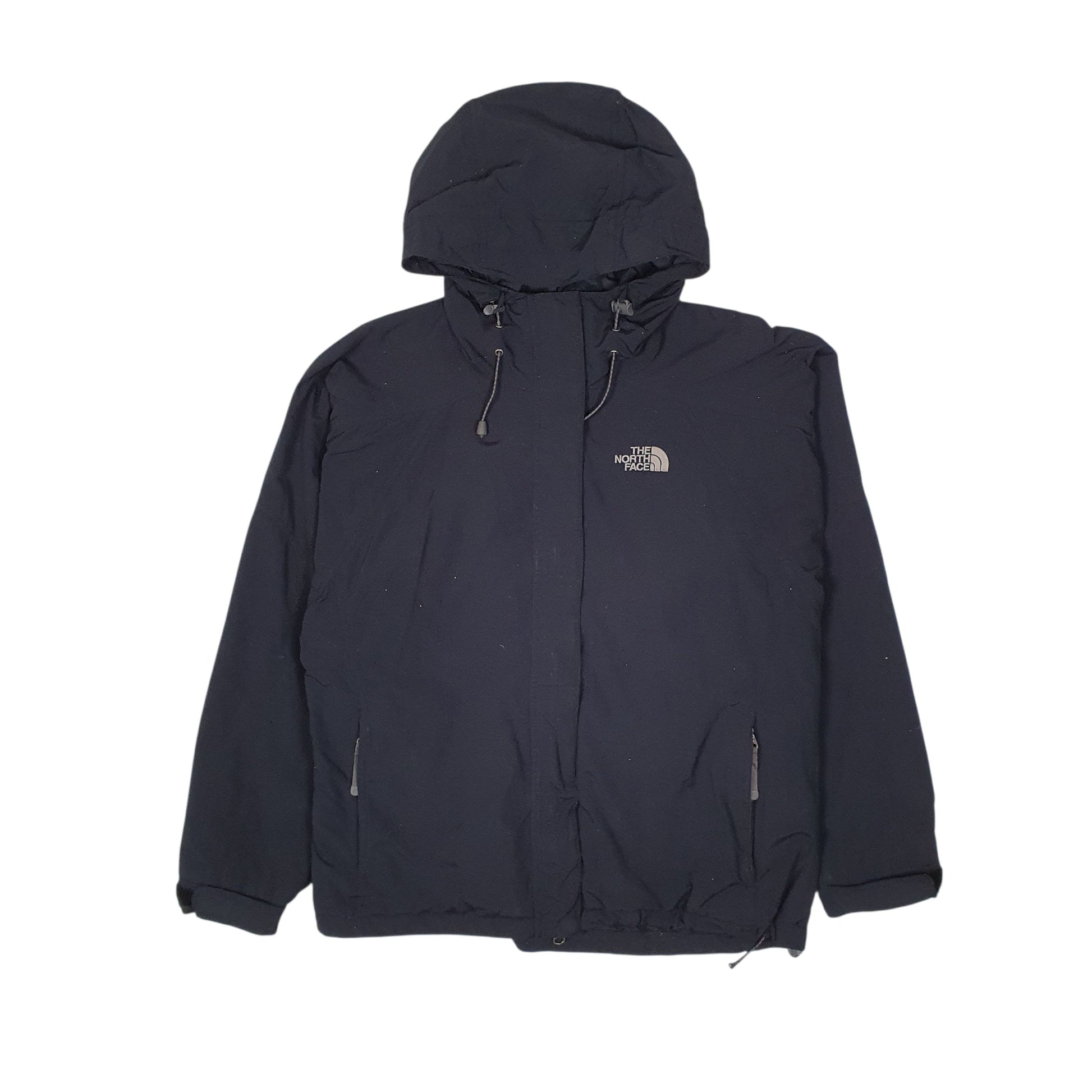 Mens Black The North Face Hyvent Crewneck Coat